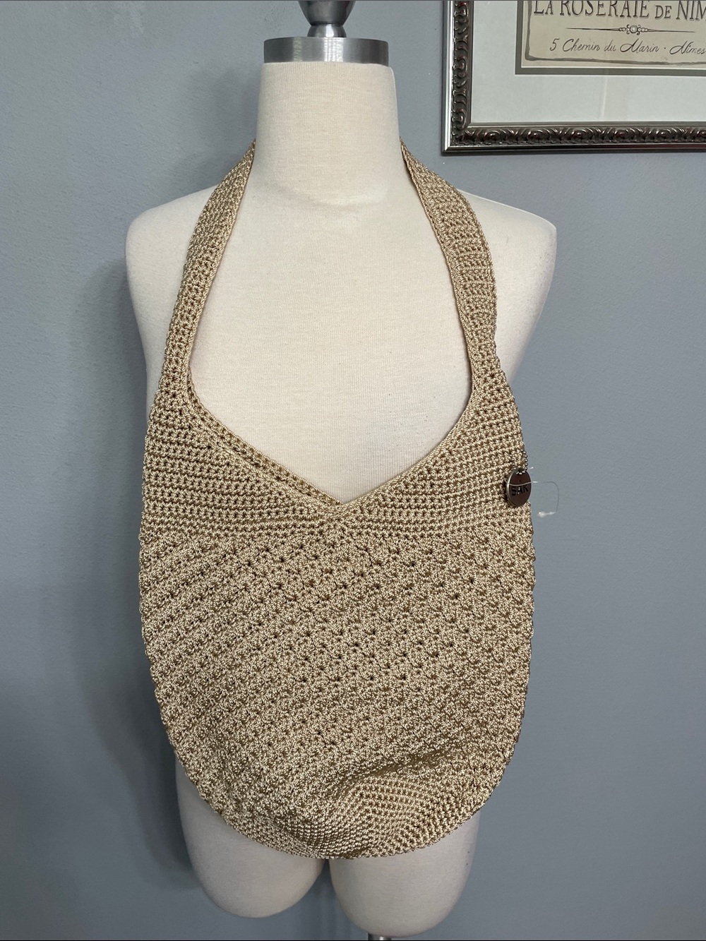 NWOT Y2K The Sak Beige Crochet Shoulder Hobo  Bag